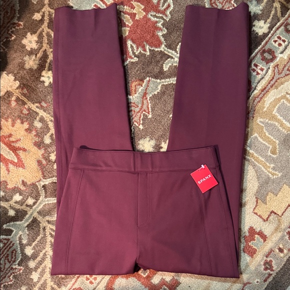 SPANX Pants - SPANX Women's Deep Burgundy Stretch Trousers Leggings M